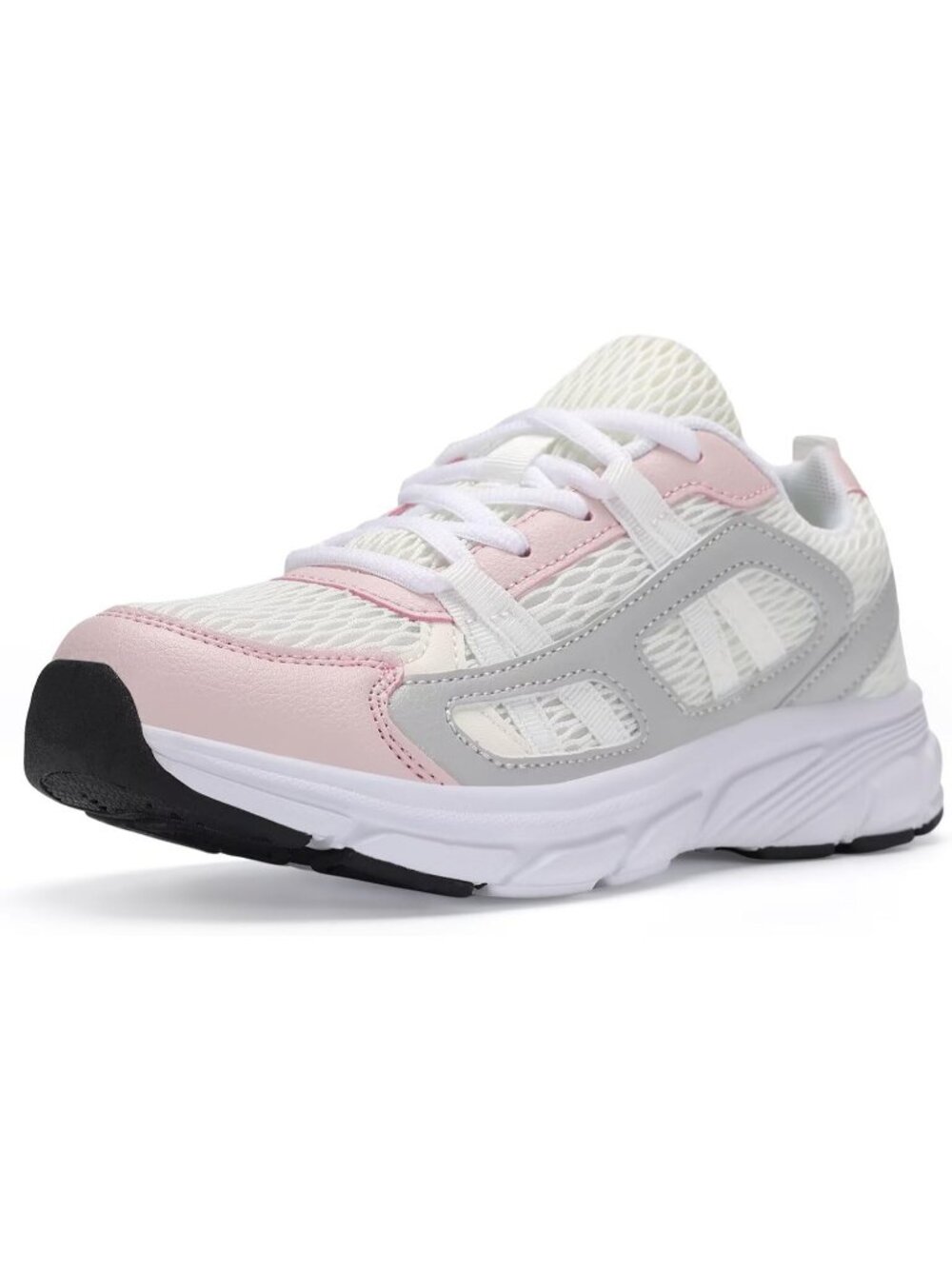 Women's Pink Running Shoes Lightweight Breathable Mesh Non Slip Walking Sneakers